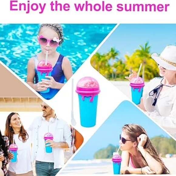 500ml Silicone Slushie Cup Quick Frozen Magic Slushy Cup for Milk Shake, Juice - Picture 6 of 9